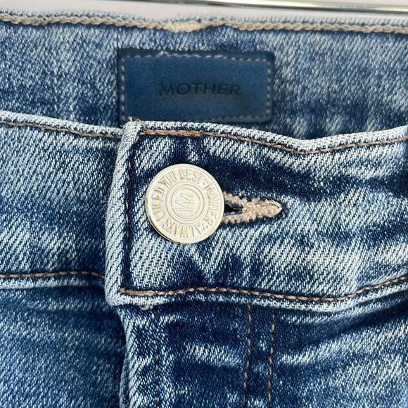MOTHER The Stunner Ankle Fray Classic Blue Women's Jeans in Whiplash Size 27 - Picture 4 of 17